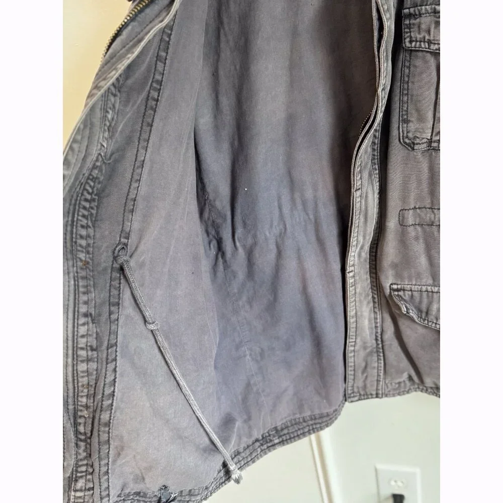 Aeropostale Men’s Upcycled 4 Pocket Utility Canvas Jacket Sz Large Urban Skate